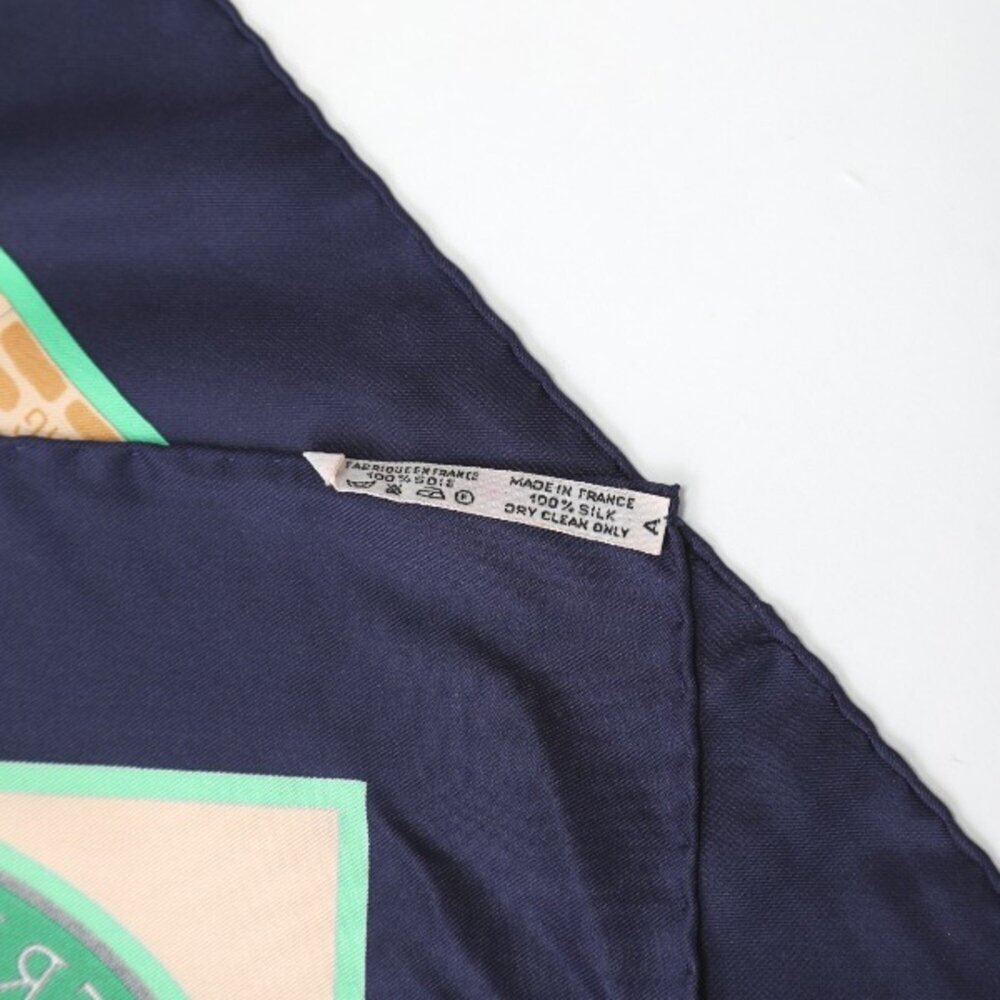 HERMES Blue Scarf - Picture 6 of 9